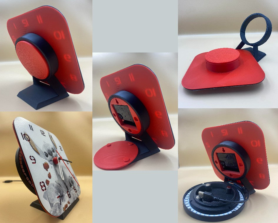 Ceas 3D cu Catel– Decor luminos pentru camera copiilor