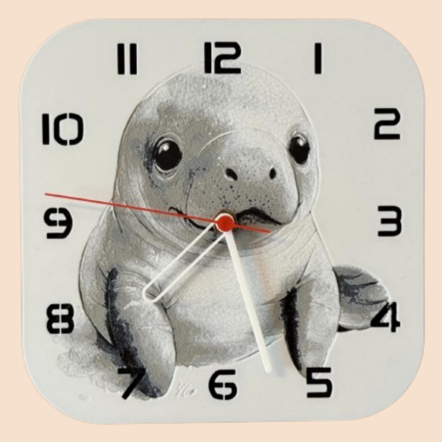 Ceas 3D cu Foca– Decor luminos pentru camera copiilor