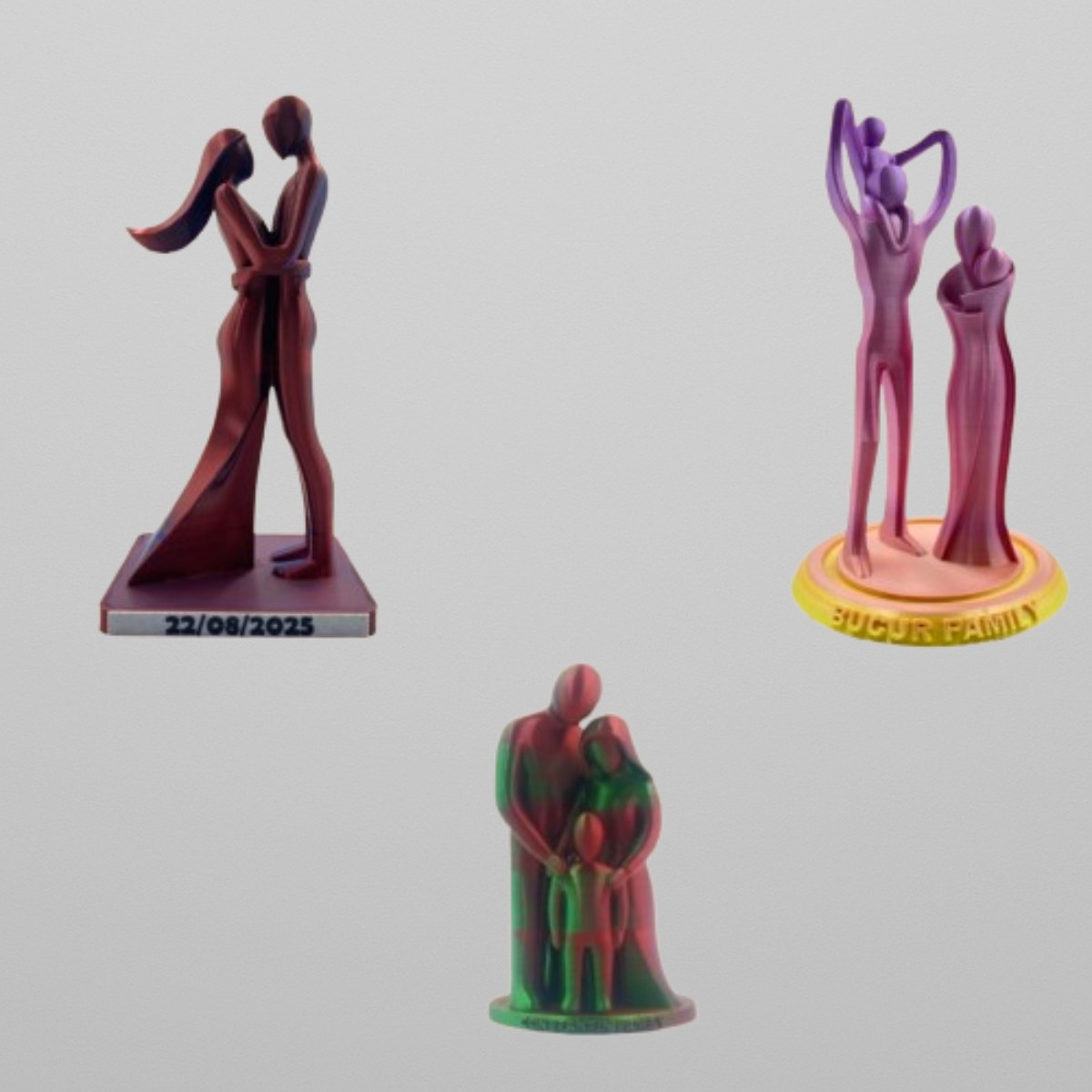 Statuete 3D personalizate – cadouri unice pentru familie și momente speciale