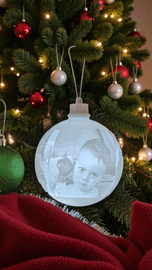 Glob Craciun Personalizat cu Poză /Text– Cadou Unic, Luminos și 100% Personalizat
