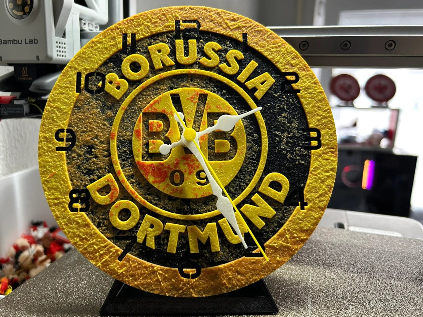 🕒 Ceas de perete/birou personalizat 3D cu echipa ta preferată – Alege clubul favorit!