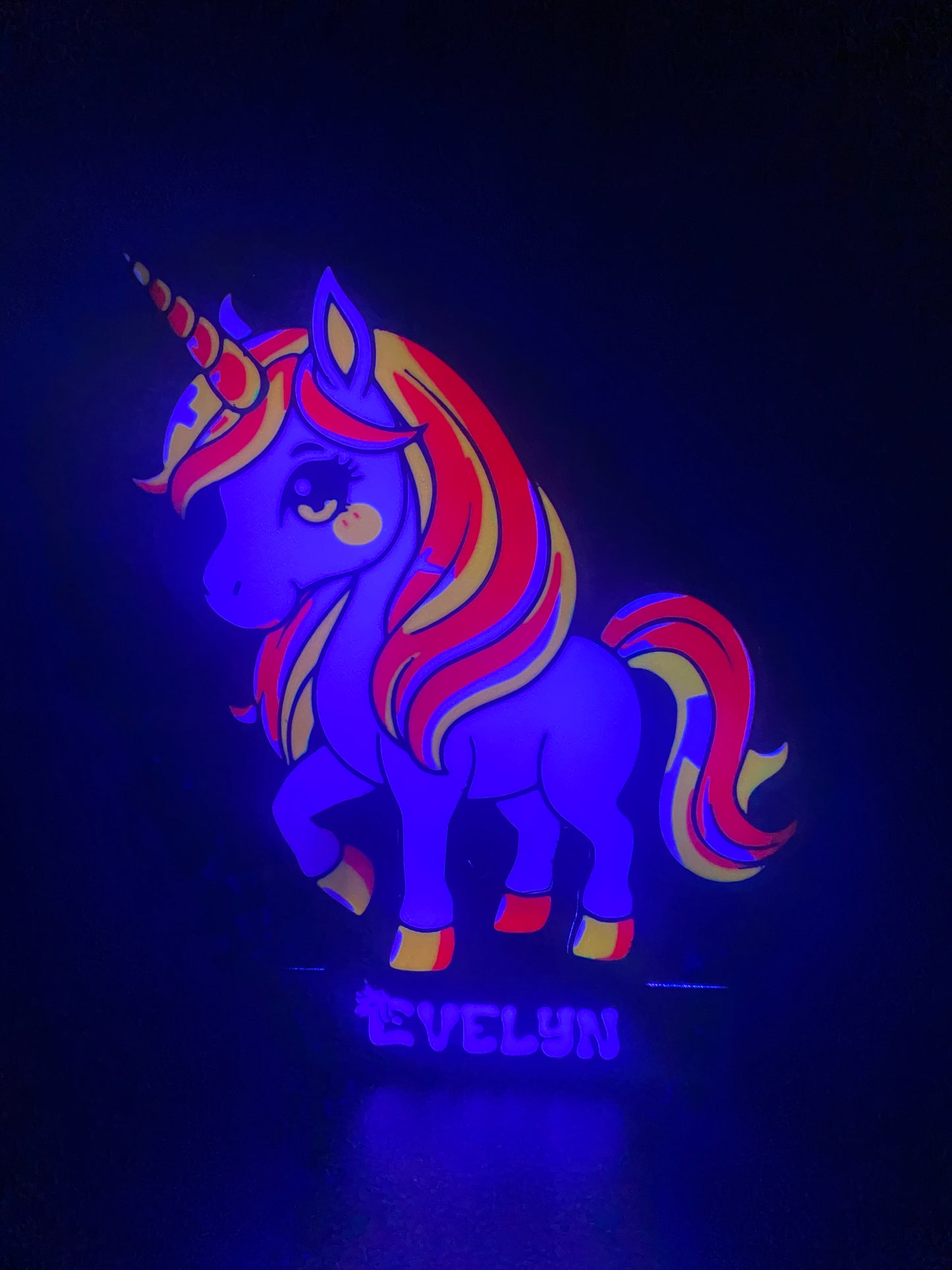 Lightbox Unicorn Personalizat – Lumină Magică cu Nume