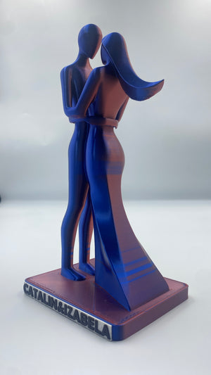 Statuetă 3D personalizată pentru cununie – un cadou unic pentru miri