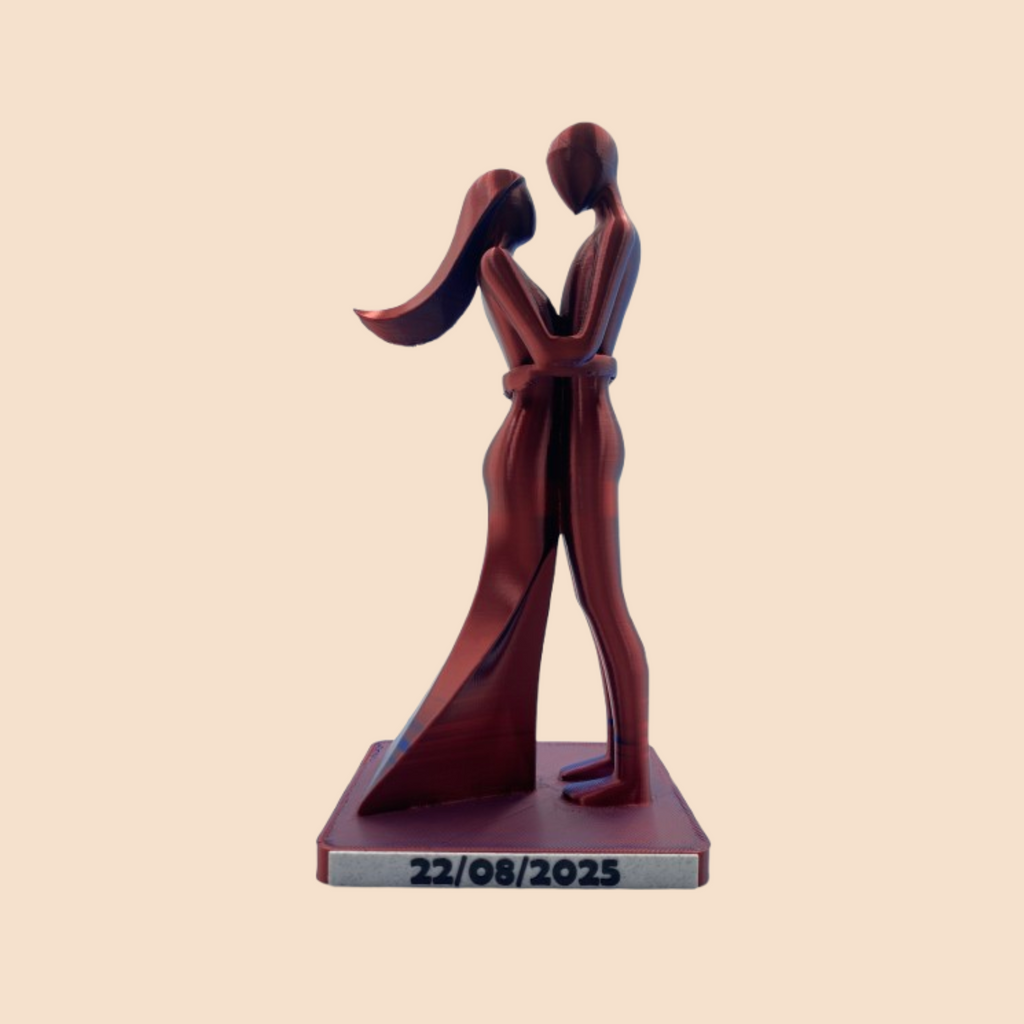 Statuetă 3D personalizată pentru cununie – un cadou unic pentru miri
