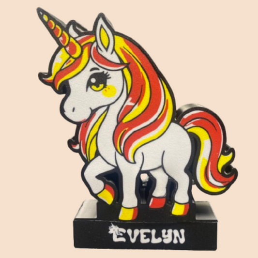 Lightbox Unicorn Personalizat – Lumină Magică cu Nume