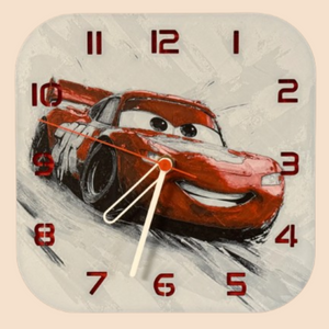 Ceas 3D cu Cars – Decor luminos pentru camera copiilor