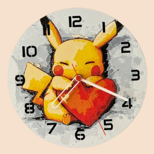 Ceas 3D cu Picachu – Decor luminos pentru camera copiilor