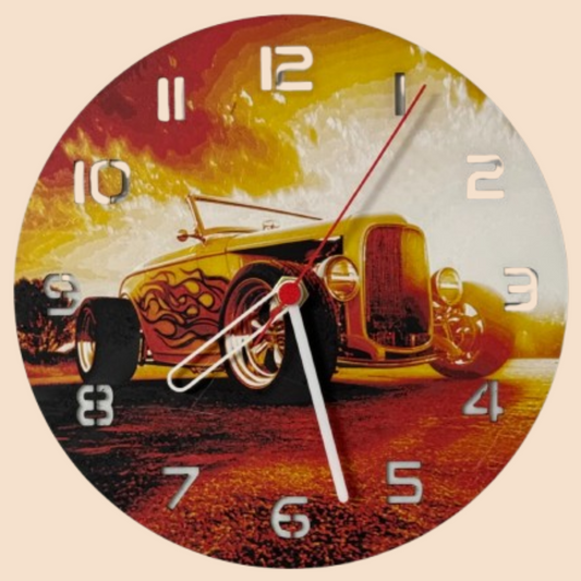 Ceas de perete/birou personalizat 3D cu masina ta preferata