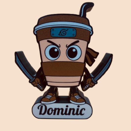 Lightbox 3D Personalizat – Model Unic „Cappuccino Assasino” Personalizat cu nume