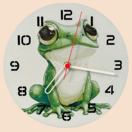 Ceas 3D cu Broasca – Decor luminos pentru camera copiilor