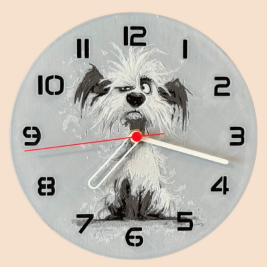 Ceas 3D cu Catel– Decor luminos pentru camera copiilor