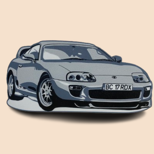 Lightbox 3D cu Toyota Supra – Lumină de Noapte Personalizată pentru Fani Auto & Drift